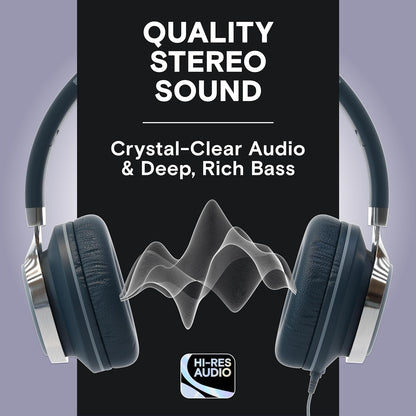 ARTIX CL750 USB C Wired Headphones with Mic & Volume Control Noise Isolating for iPhone 15-16, Samsung Computer Earphones Wired, On-Ear with Wire, Plug in and Play