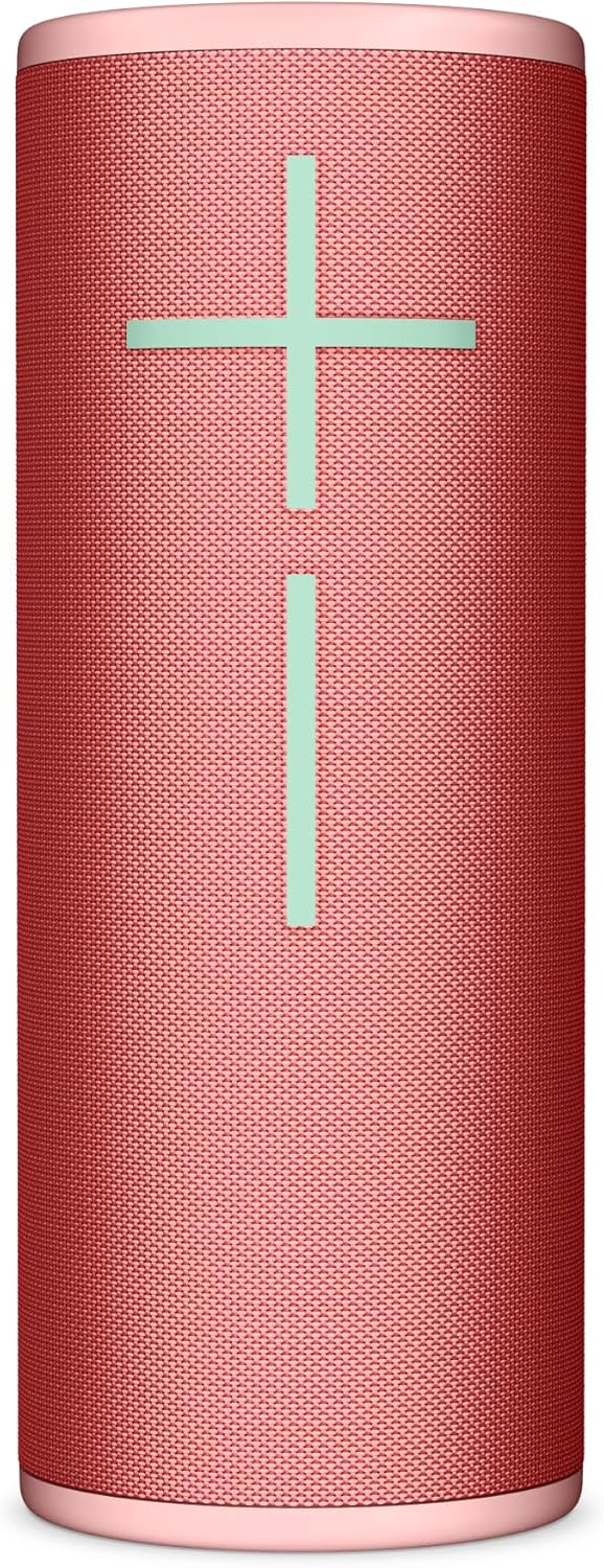 Ultimate Ears MEGABOOM 4 Portable Waterproof Bluetooth Speaker, 360-Degree Sound, Thundering Bass, 147ft Range, 20-Hour Battery, Floating Speaker - Red
