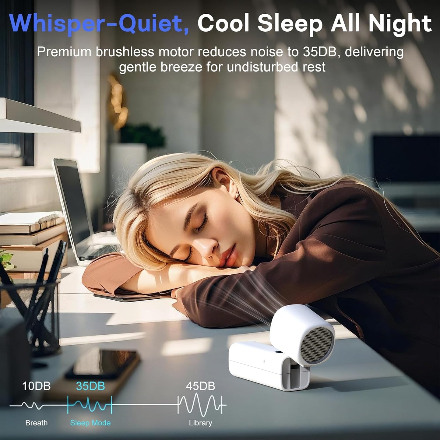 Personal Handheld Fan, Portable 3-in-1 High-Speed Turbo Fan with 5 Gear Wind, USB Mini Personal with 4000mAh Rechargeable Battery for Outdoor/Summer/Travel/Camping/Vacation Essentials Grey