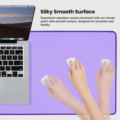 ALOANES Waterproof Mouse Pad with Durable Stitched Edge, XL Gaming Keyboard Pad, Non-Slip Rubber Base Mouse Mat, Extended Desk pad for Gamer, Office & Home, Lavender Mousepad 31.5''x 11.8''x 0.12''