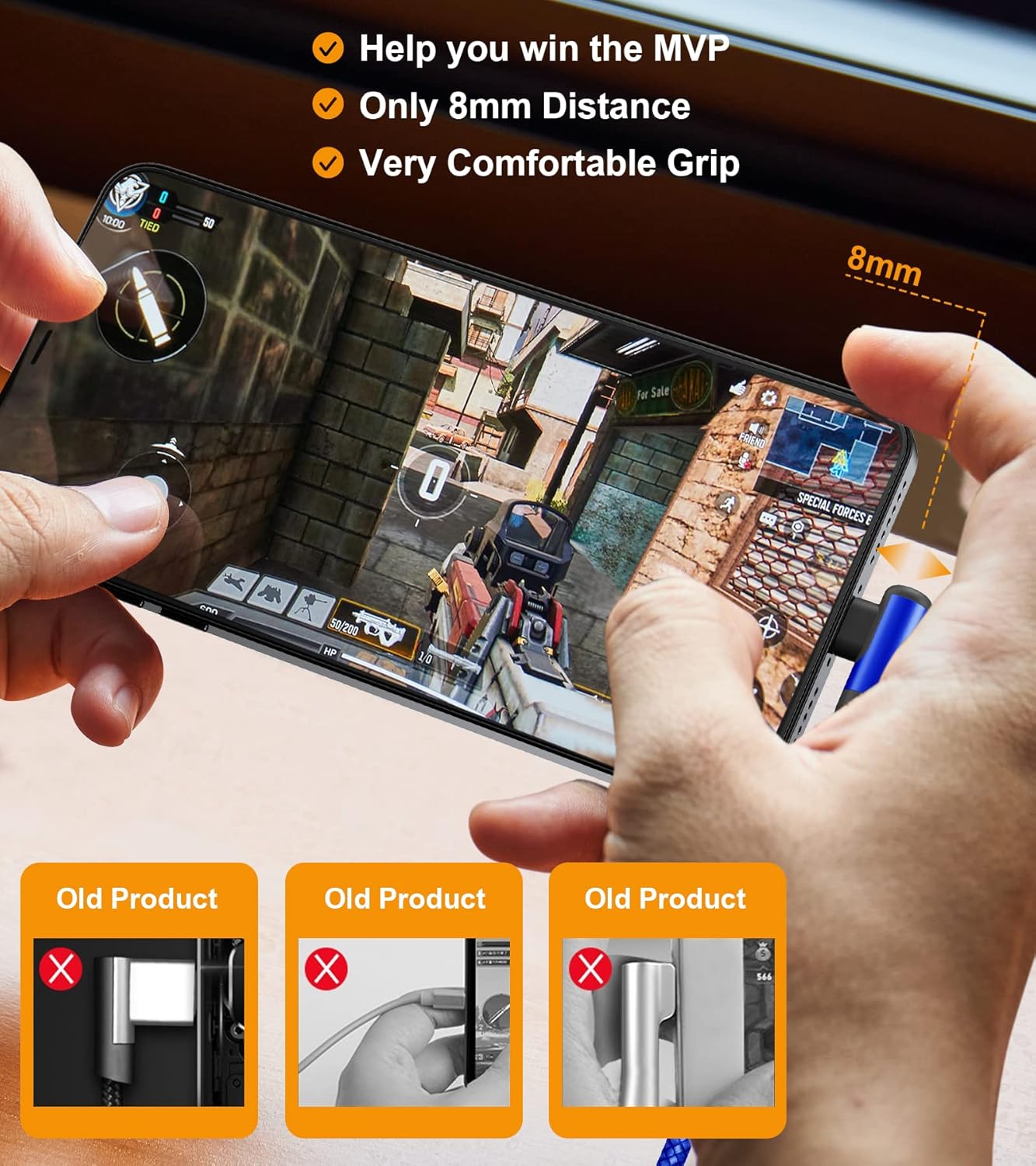 sweguard USB C Cable Right Angle [3Pack, 10FT+6.6FT+3.3FT], USB Type C iPhone 15 Charger Cable Nylon Braided Cord for iPhone 16 15 Pro Max Plus, Samsung Galaxy S25 S24 S23 S22 S21 S10 Note 20 10,Moto