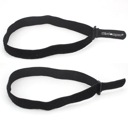 12 Pack 1 x 24 Inches Hook and Loop Reusable Fastening Cable Tie Down Straps by Wisdompro - Reusable, Durable Functional Cinch Strap to Keep Your Home, Office, Workspace from Tangled Messes of Cords