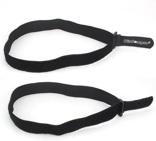 12 Pack 1 x 24 Inches Hook and Loop Reusable Fastening Cable Tie Down Straps by Wisdompro - Reusable, Durable Functional Cinch Strap to Keep Your Home, Office, Workspace from Tangled Messes of Cords