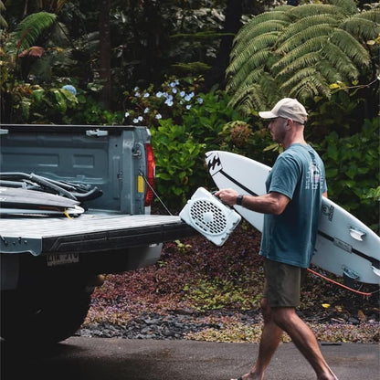 Turtlebox Original Gen 3: Portable Outdoor Bluetooth Speaker – Ultra-Loud (120dB), Waterproof (IP67), Rugged, Impact-Resistant, 3-Day Battery | Party Mode: Unlimited Pairing for Stereo Sound, White