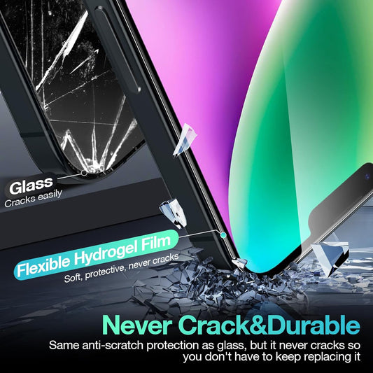 3 Pack Flexible Film Screen Protector for iPhone 14 Plus/ 13 Pro Max, Non-breakable Soft TPU Hydrogel Film for iPhone 14 Plus/ 13 Pro Max Screen Protector Film (NOT Glass)
