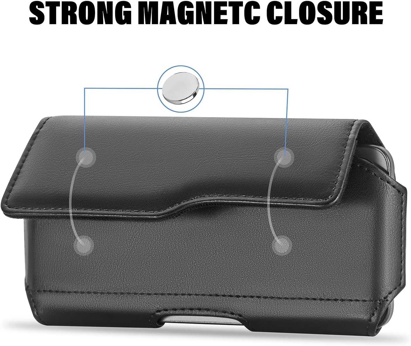 Holster Case for iPhone 15 Plus&15Pro Max, 14 Plus&14Pro Max, 13/12/11 Pro Max, Samsung Galaxy S24+ S23+ S22+ S21+ Plus Series, Phone Holder with Belt Clip (Fits Otterbox Commuter Case on)Black