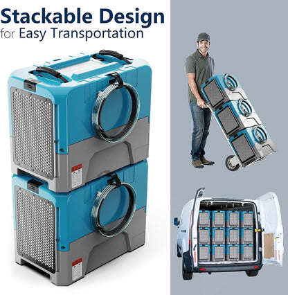 ALORAIR Commercial Dehumidifier with Pump, Up to 180 PPD (Saturation), 85 PPD at AHAM, 5 Years Limited Warranty, LGR Industrial Dehumidifier for Flood Repair, Crawlspace and Basement Drying