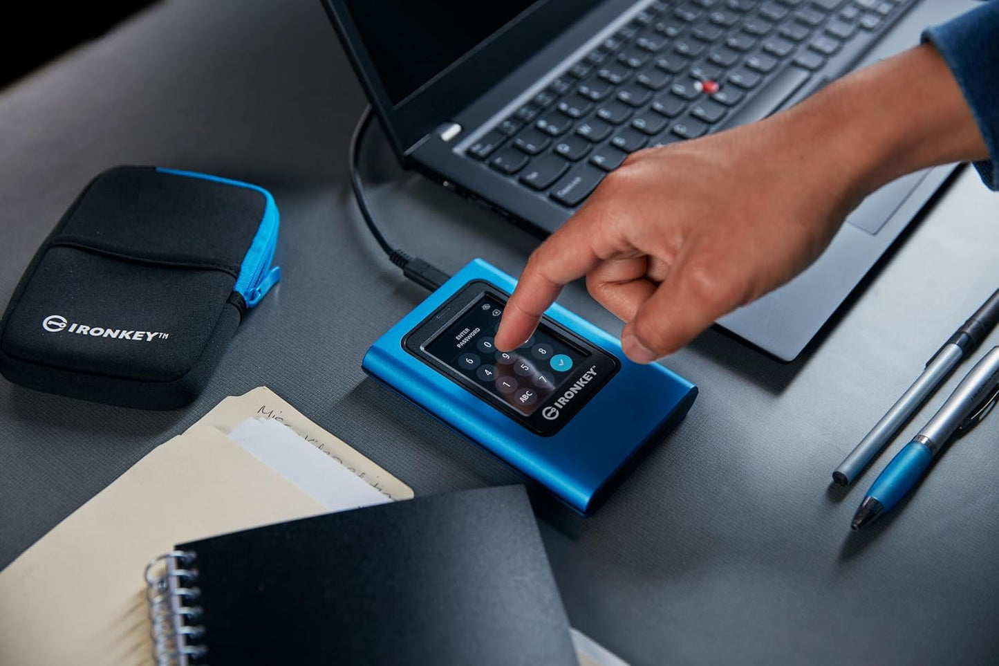 Kingston IronKey Vault Privacy 80 7.6TB External SSD | FIPS 197 | XTS-AES 256GB Encrypted | Touch Screen PIN | Secure Data Protection | IKVP80ES/7680G