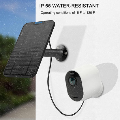 4W Solar Panel Charging Charger Compatible with Arlo Pro 3/Pro 4/Pro 5S 2K/Ultra/Ultra 2 /Go 2 only, 13.1ft Waterproof Charging Cable, IP65 Weatherproof Secure Wall Mount (3-Pack)