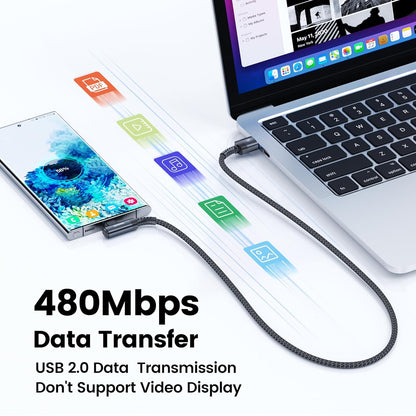 USB to USB C Cable [3.3ft, 2Pack ] USB A to Type C Right Angle Charger Cord 90 Degree Braided Fast Charging for iPhone 16/15/15 Plus/15 Pro/15 Pro Max/Samsung Galaxy S10 S10+, A15 A25, LG V30, Switch