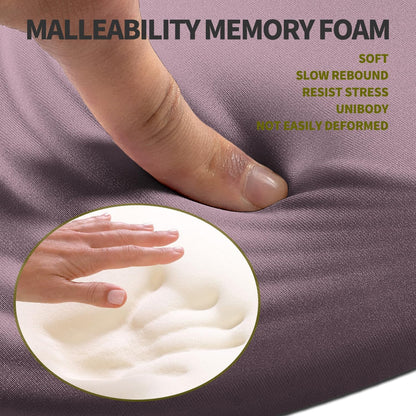 Hokafenle Ergonomic Mouse Pad Wrist Support, Terraced Slope Carpal Tunnel Wrist Pad for Mouse with Unibody Memory Foam, Wrist Rest Pain Relief Mousepad (Pale Purple, 11.8x7.9 in)