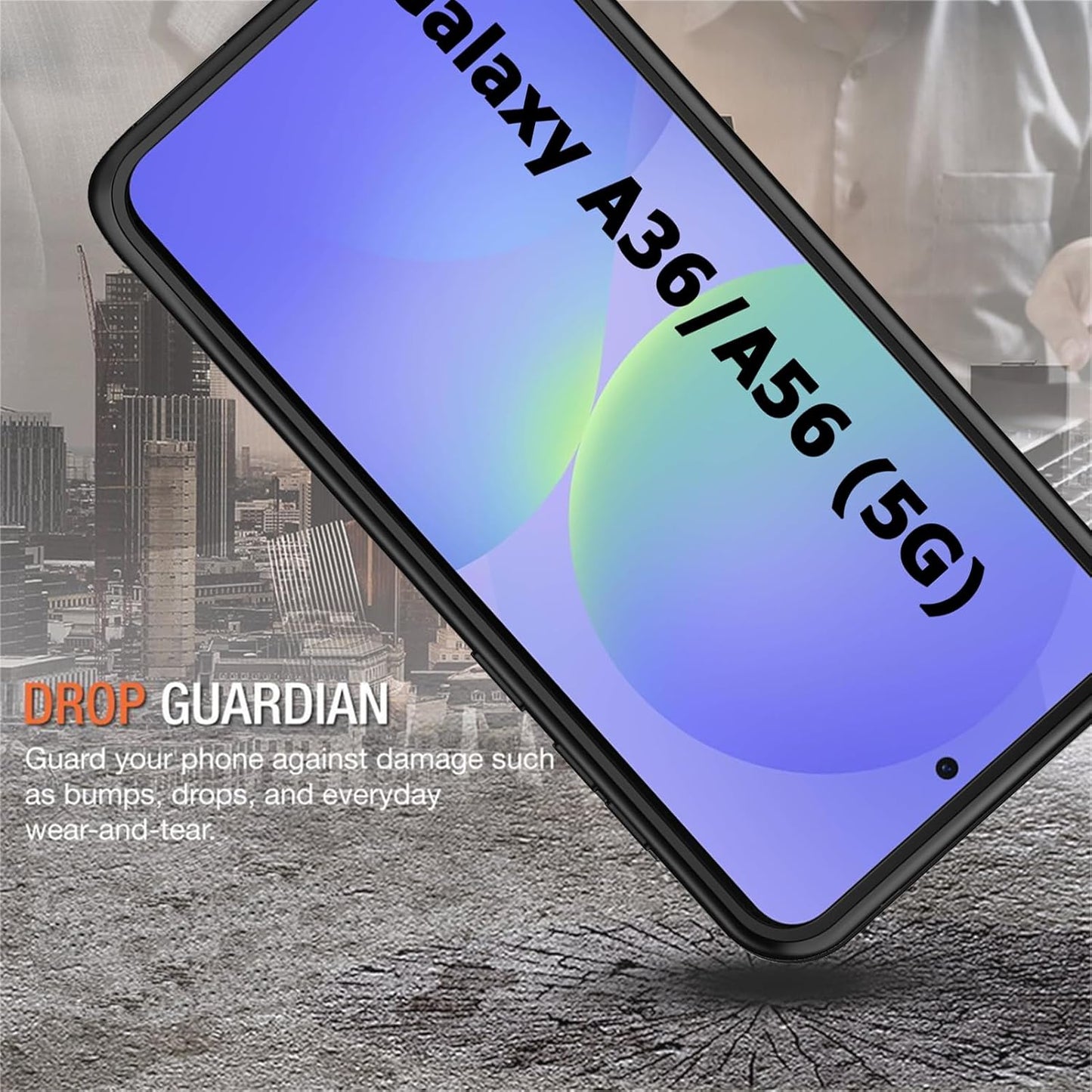 Battery Case for Galaxy A36/A56,Enhanced 10000mAh Portable Protective Wireless Charging Case Support Carplay Compatible with Galaxy A36/A56(6.7 inches),Rechargeable Extended Battery Charger Case-Black