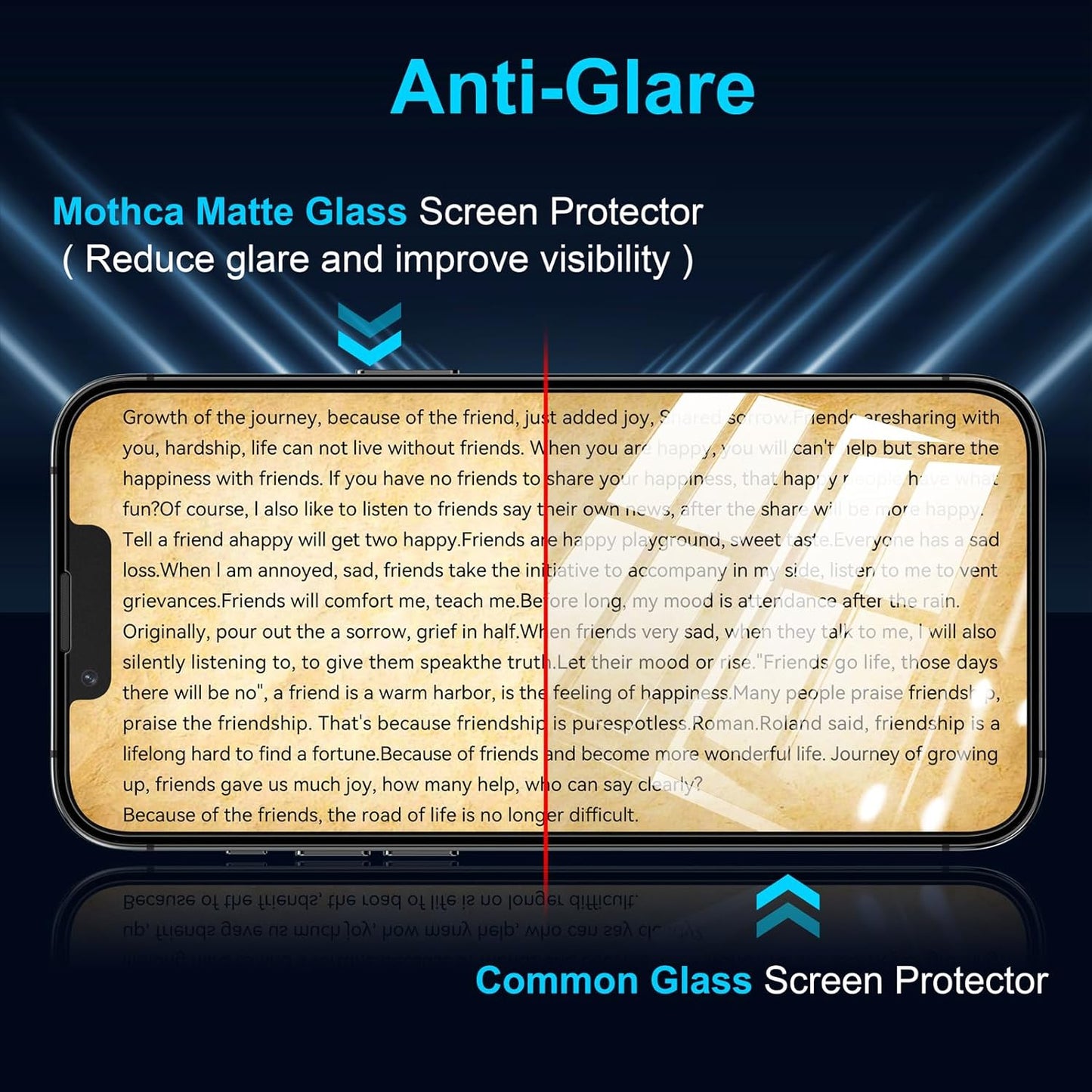 Mothca 2 Pack Matte Glass Screen Protector for iPhone 16e / iPhone 14 / iPhone 13/ iPhone 13 Pro 6.1" [Auto Fit Box Dust-Free] Full Coverage Anti-Glare & Anti-Fingerprint Tempered Glass,Smooth as Silk