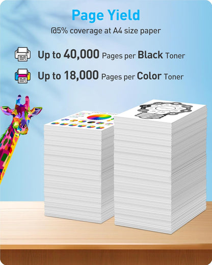 MasaiMara MX51NT MX-51NT Compatible High Yeild Toner Cartridge for Shap MX-51NTBA MX-51NTCA MX-51NTMA MX-51NTYA MX-4110N MX-4111N MX-4140N MX-4141N MX-5110N MX-5111N MX-5140N MX-5141N Printer