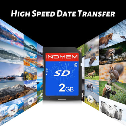 INDMEM SD Card 2GB, 6 Packs Class 4 2GB Flash Memory Card MLC Standard Secure Digital Cards Camera Card