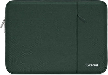 MOSISO Laptop Case 14 inch, 14 inch Laptop Sleeve Compatible with HP Lenovo Dell ASUS Acer, HP Stream, Dell Latitude, Lenovo IdeaPad, Polyester Vertical Computer Sleeve Bag with Pocket, Midnight Green
