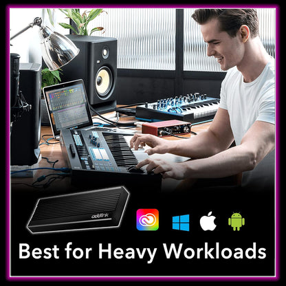 Addlink External Portable SSD 2TB P20 USB 3.2 Gen2 up to 1050MB/s, 3D TLC USB C Solid State Drive, for PC Laptop Mac Windows Linux Android PS4 PS5 Xbox One Smart TV (ad2TBP20B32) Made in Taiwan