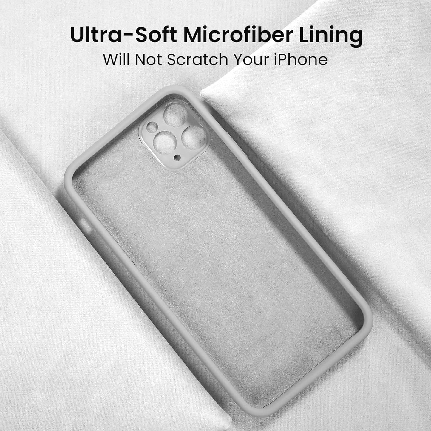 FireNova Designed for iPhone 13 Pro Max Case, Silicone [Camera Protection] Phone Case with [2 Screen Protectors], Soft Anti-Scratch Microfiber Lining Inside, 6.7 inch, White