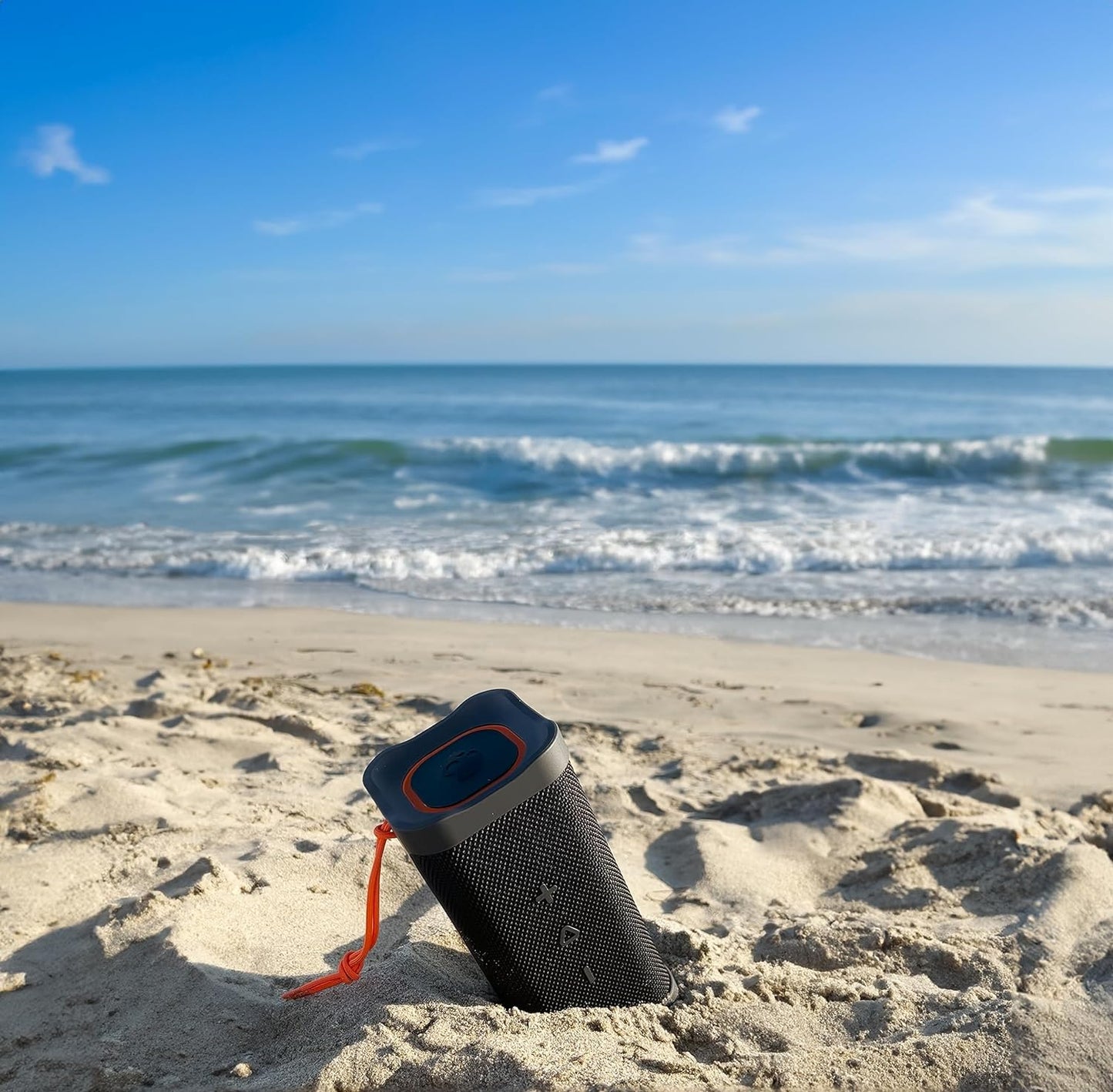 Skullcandy Terrain XL Wireless Bluetooth Speaker - IPX7 Waterproof Portable Speaker, 18 Hour Battery, Nylon Wrist Wrap, True Wireless Stereo (Black)