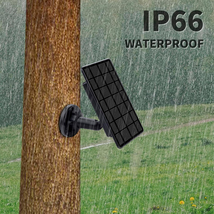 3W Trail Camera Solar Panel, with Build-in 5000mAh Rechargeable Lithium Battery Solar Battery Charger Kit for Hunting Game Cameras or Deer Feeder Accessory, 12V/1A 6V/2A IP65 Waterproof Solar Panel