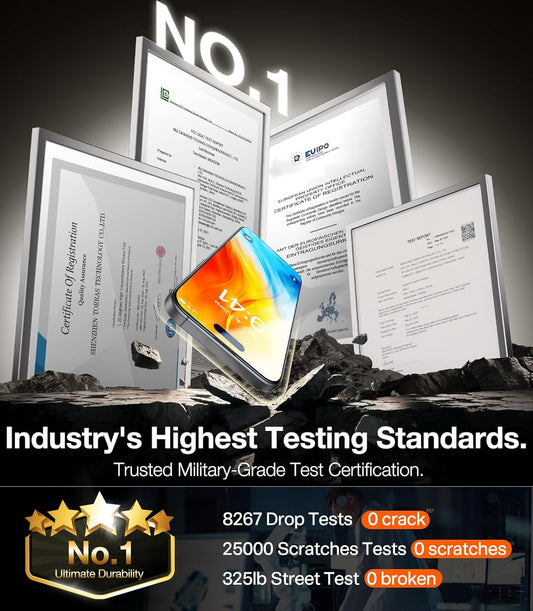 TORRAS Military-Grade Shatterproof for iPhone 16 Pro Screen Protector [9H+ Aerospace Tempered Glass＆ One-Step Installation] Full Coverage Fit Bubble Free Top-Notch Protection, 2 Pack, GlassGo X