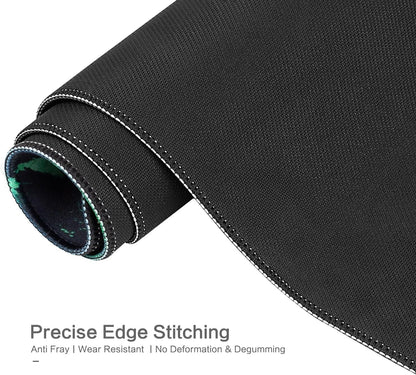 Lokigo Green Forest Mouse Pad, Waterproof Extended Large Gaming Mousepad with Non-Slip Rubber Base Stitched Edges Desk Pad Keyboard Writing Desk Mat Office Home Study 31.5"x15.7", Mountain