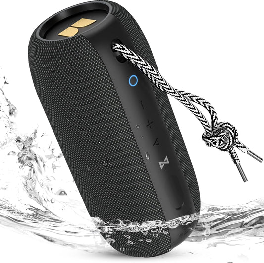 Monster S320 Bluetooth Speaker, 40W True Wireless,360° Stereo Sound Effect,IPX7 Waterproof, 32 Hour Playing Time,Suitable for Outdoor Portable Speaker (Black).