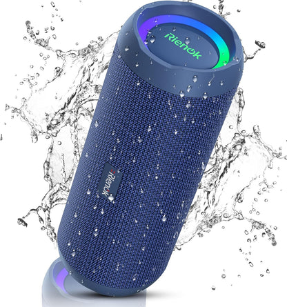 RIENOK Portable Bluetooth Speaker 30W Dual Pairing True Wireless Stereo HD Sound IPX7 Waterproof Outdoor Sport Shower Wireless Speaker Bluetooth 5.3 for Home Party