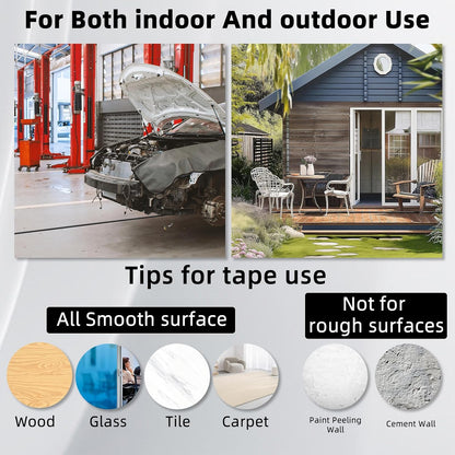 4ft Floor Cord Cover, Silicone Wire Hider, Hide Extension Cords, Protect Cords, Prevent Cable Trips, Heavy-Duty Adhesive-Backed Anti-Trip Cable Protector for Floor, Desk & Wall