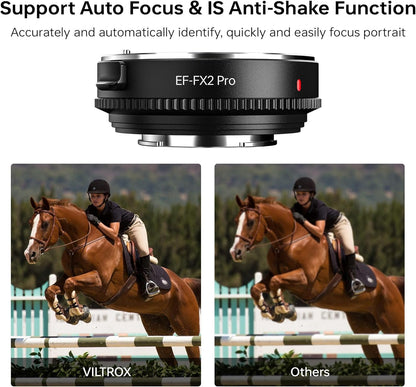 VILTROX EF-FX2 Pro Auto Focus Lens Adapter 0.71x Focal Reducer Speed Booster Adapter Compatible with Canon EF Mount Lens to Fuji X-Mount Camera X-T3 X-T2 X-T20 X-T10 X-T100 X-PRO 2 X-E3 X-A20
