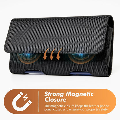 BECPLT Nylon Belt Holster Case Cell Phone Pouch Belt Holder Phone Holster Cover with Clip - Compatible with iPhone 13 Mini, 12 Mini, SE 2020, 8, 7, 6, 6S, Galaxy S10e, S7, J5 (Black)