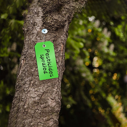 100 Pcs Green Tags with Wires Waterproof Writable Hang Tags with String Attached Heavy Duty Shipping Moving Tags for Luggage Parts Machines(Green, 4 3/4" x 2 3/8")