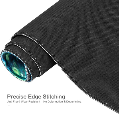 Lokigo Desk Pad, Extended Large Gaming Mouse Pad, Waterproof Starry Night Mouse Pad for Desk Rubber Base with Stitched Edges DeskMatt for Games Laptop Home Decor 31.5"x15.7", Forest Butterfly