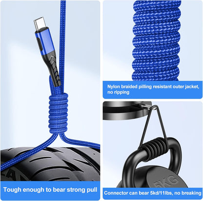 Durcord USB C Cable, Upgarded 2Pack 3ft Fast Charging USB Type C Charging Cord Cable, 3 Foot Type C Charger Nylon Braided USB Cable Compatible Compatible with iPhone 15/Pro/Plust/Max/Samsung-Blue