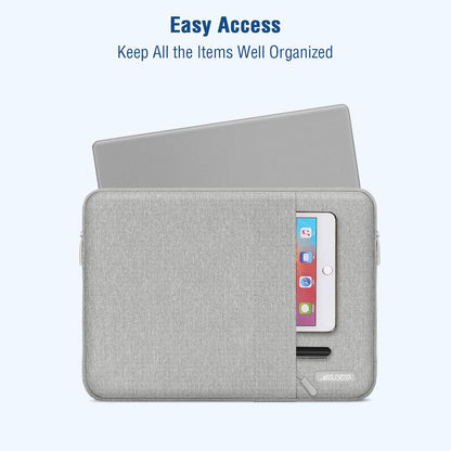 MOSISO Laptop Case 16 inch, 15-15.6 inch Laptop Sleeve Compatible with MacBook Pro 16 M4 M3 M2 M1, HP Acer Dell Lenovo ASUS Notebook, Polyester Vertical Computer Sleeve Bag with Pocket, Gray