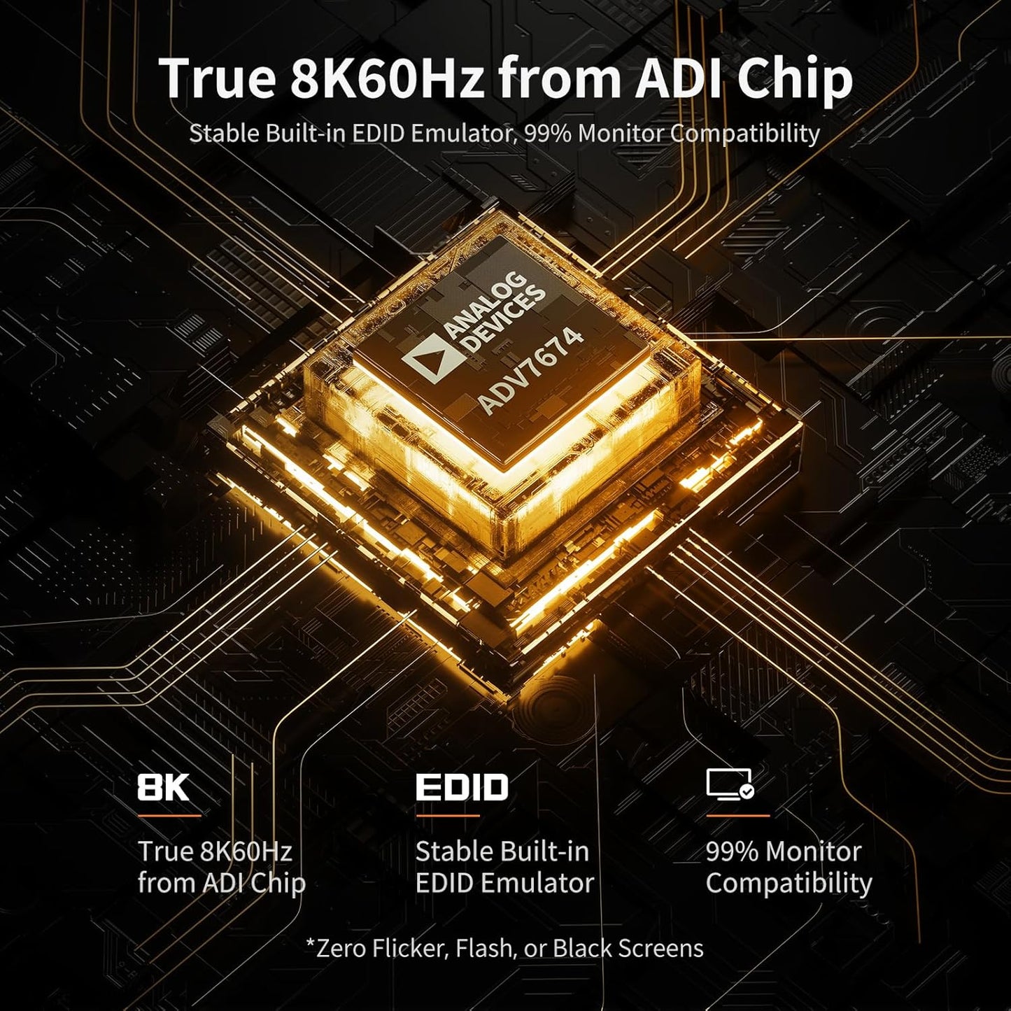 TESmart 8K@60Hz HDMI KVM Switch 2 Computers 1 Monitor, USB 3.0 HDMI KVM Switch 2 Ports 4K@144Hz, Support EDID, Gigabit Network, Hotkey Switch, Audio & Mic with All Input Cables