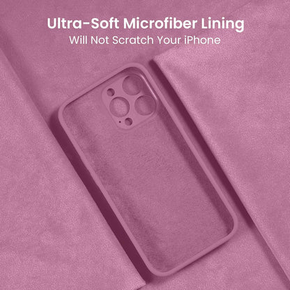 FireNova Designed for iPhone 15 Pro Case, Silicone Upgraded [Camera Protection] Phone Case with [2 Screen Protectors], Soft Anti-Scratch Microfiber Lining Inside, 6.1 inch, Lilac Purple