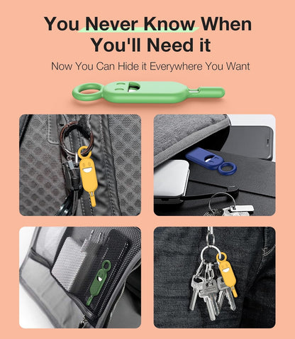 SIM Card Holder Contains Removal Openning Tool Tray Eject Pins 6 Pcs Needle Opener Ejector Compatible with All iPhone Apple iPad HTC Samsung Galaxy Cell Phone (Rainbow (6 Pcs))