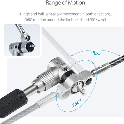 StarTech.com 25-Pack Universal Laptop Lock 6.6ft (2m), Keyed Alike Security Cable, Compatible with Noble Wedge/Nano/K-Slot, TAA