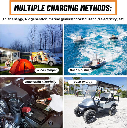 12V Lithium Battery-50Ah Lithium Phosphate Iron LiFePO4 Deep Cycle Battery,50A BMS,4000+ Cycles,Perfect for RV,Trolling Motor,Home Storage,Solar Power System and Outdoor Camping