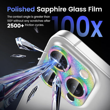 Tensea for iPhone 16 Pro/iPhone 16 Pro Max/iPhone 15 Pro/15 Pro Max Camera Lens Protector, Metal Aluminum Alloy Tempered Glass Cover Camera Screen Protector Accessories, Case Friendly