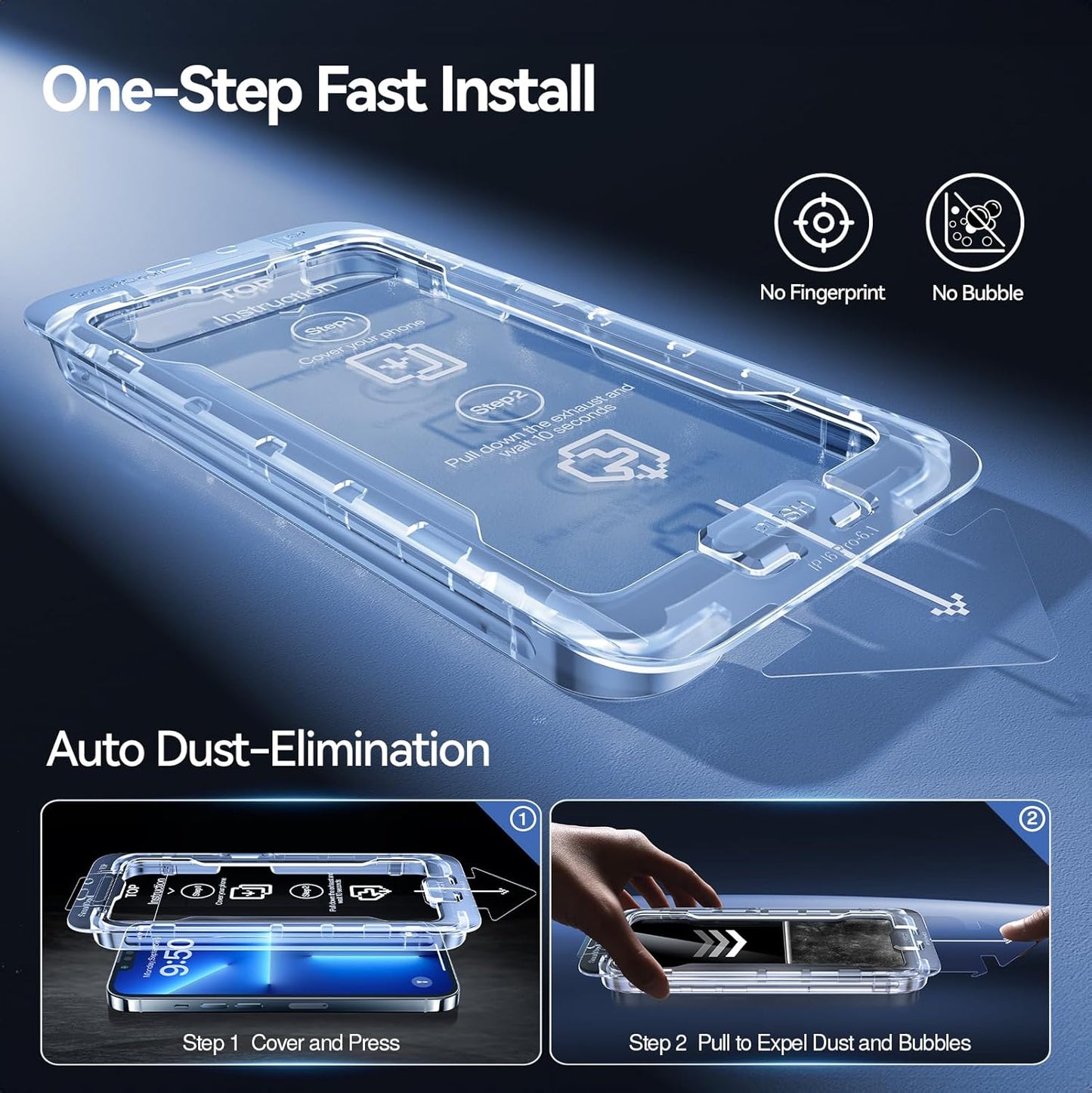 SMARTDEVIL 2 Pack Screen Protector for iPhone 13 Pro Max/iPhone 14 plus Tempered Glass, HD Clear Film, Easy Installation, Dust-Free & Bubble-Free