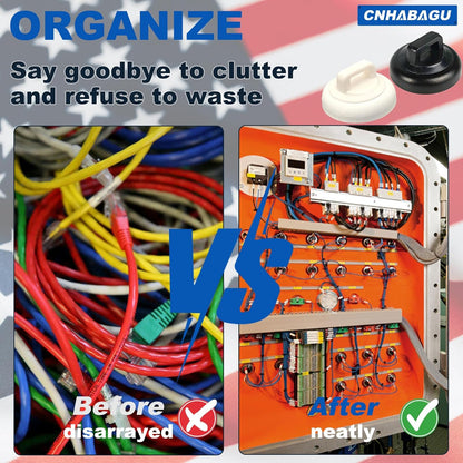 Magnetic Cable Clips Multipurpose Zip Ties Mount Base Holder Black Wire Cable Holder Management for Home Office Marine Electrical Wiring (Black, 5 Piece)