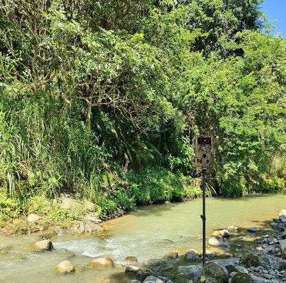 Trail Camera Mount,Height Adjustable (15.7"-28.3") & 360° Rotating Stake,Dual-Mode Base for Soft/Hard Ground Post,Game Cam Stand with 1/4"-20 Thread, Metal pole for Solar Panels,Hunting,Wildlife.3Pcs