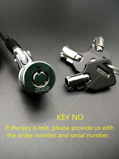 Security Hardware Cable Lock Kit,Retractable Cable Lock Portable Keyed Laptop Lock 3 Keys 6.2Ft for Monitors, Laptops, MacBooks, Tablets, iPad,Mac mini, (Keyed Different)