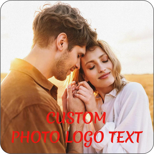 Custom Mouse Pad, Personalized Mouse Pad with Photo & Text, Neoprene Mouse Mat for Laptop Computer Office Desk, Mousepad Small with Anti-Slip Rubber Base