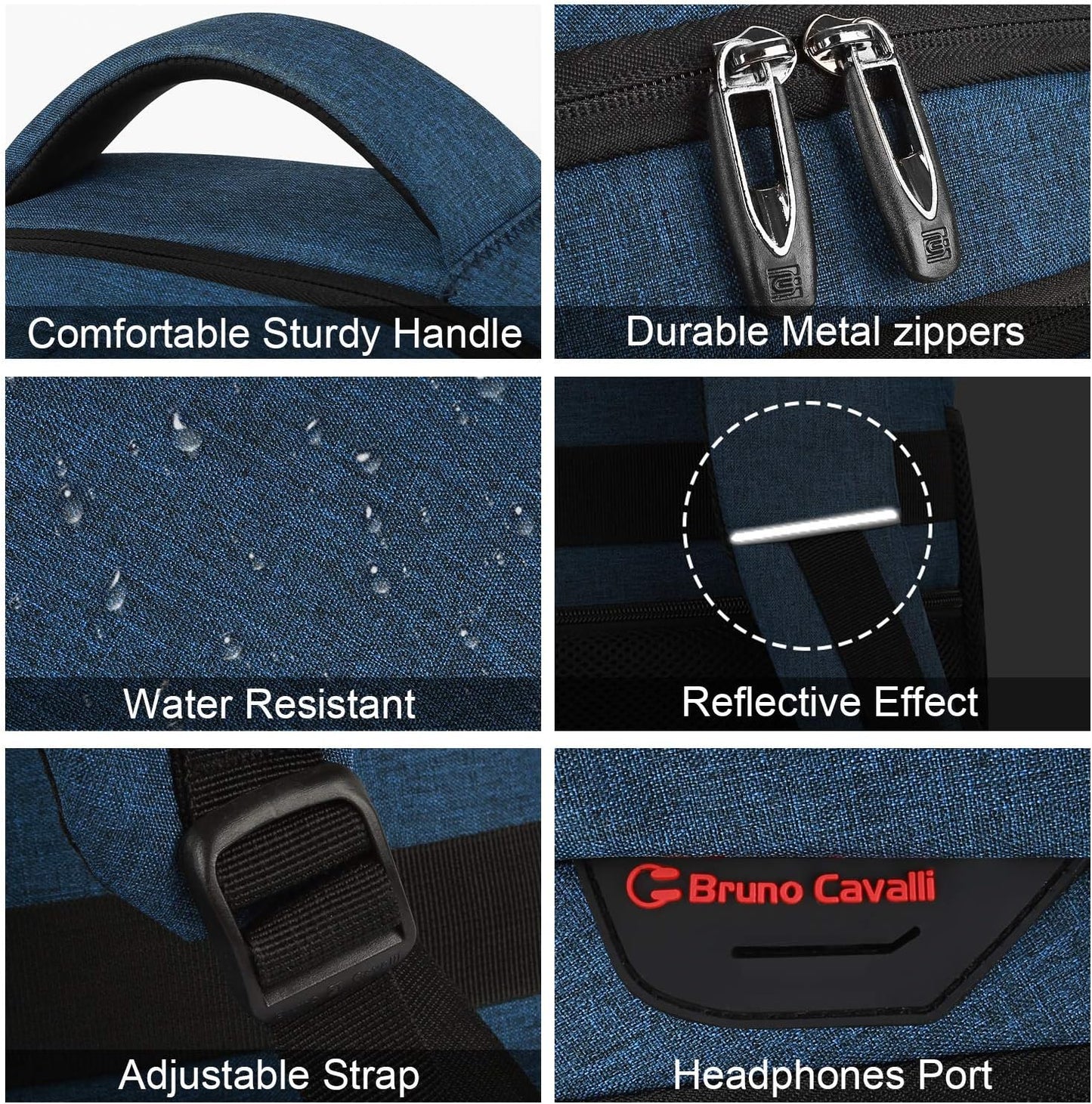 17 Inch Laptop Backpack, Business Anti Theft Slim Durable Laptops Backpack with USB Charging Port, Water Resistant College Computer Bag Gifts for Men & Women Fits 15.6 Inch Notebook-Blue