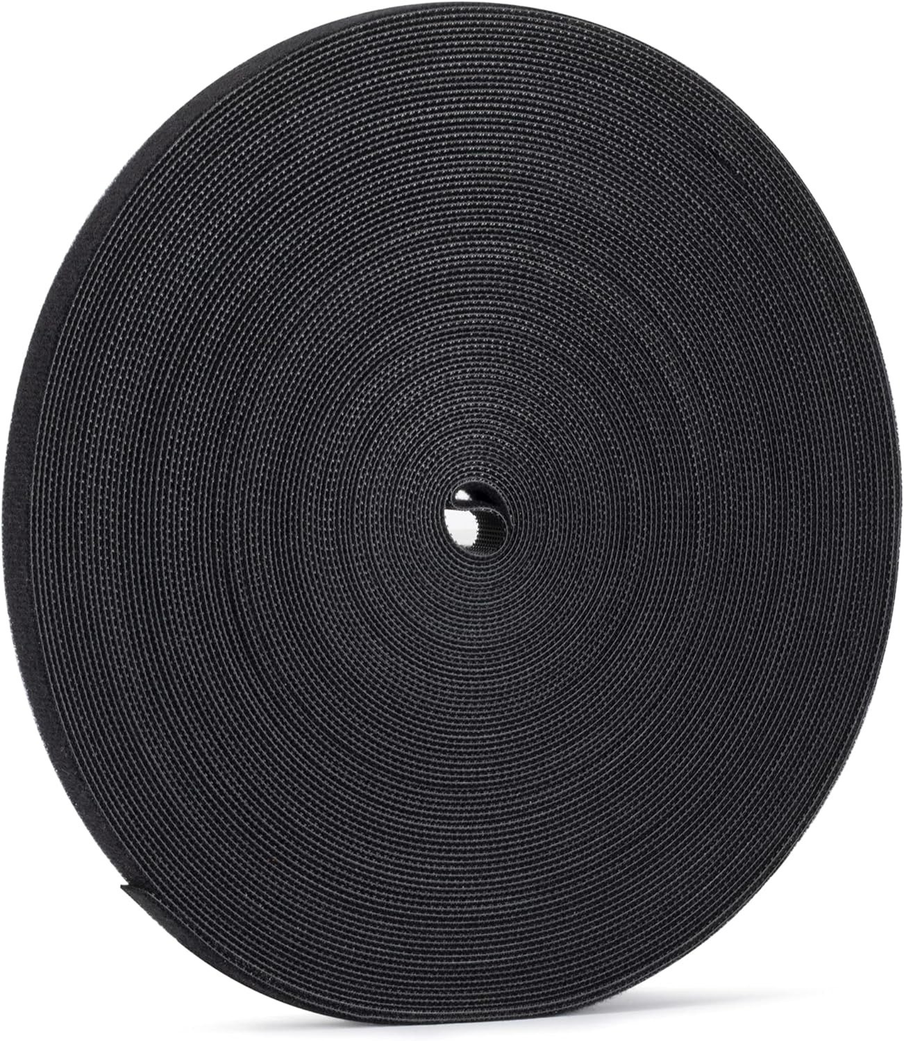 Xnakko 1cm Double Sided Hook and Loop Fastening Tape Reusable Cable Ties Nylon Fastening Tape Wire Manager for Home, Office (Black, 25Yard)