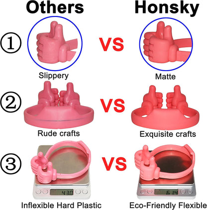 Honsky Thumbs-up Cell Phone Stand Holder, Tablet Stand Cradle for Desk Desktop Smartphone Cellphone Mobile Phone Tablets â€“ Universal Adjustable Flexible, Purple