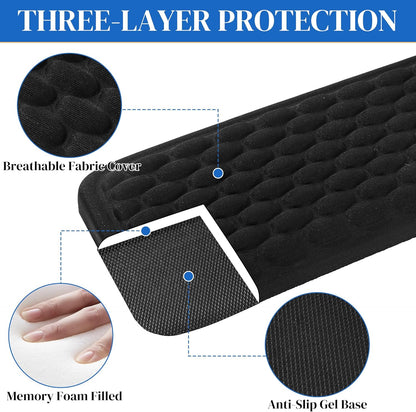 MABOZOO L-Shaped Desk Wrist Elbow Rests, 2PCS Memory Foam Elbow Support Padding with Non-Slip Bottom, Ergonomic Wrist Cushions for Table or Desk Edge